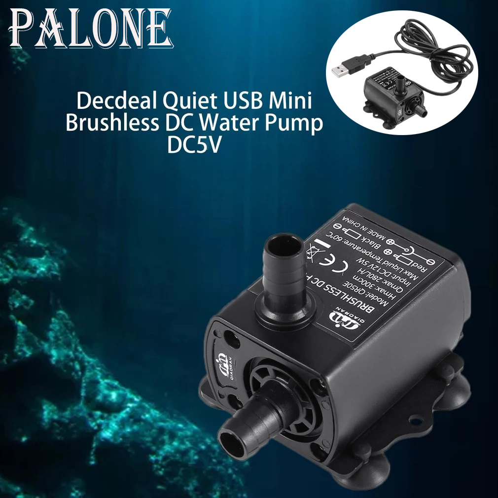 USB Mini Submersible Pump 5V Micro Brushless Fountain Pet Water Dispenser Cultivation Submersible Fountain Aquarium Circulation