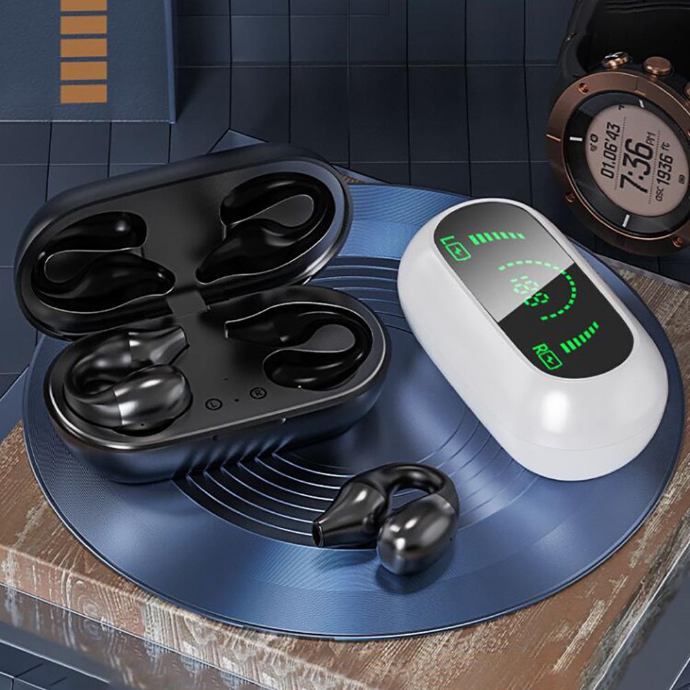 S 03 Wireless Headphones Bluetooth 5.0 Clip-on  Headset  Gaming Touch Control Digital Display  For Xiaomi iPhone Apple Earphone