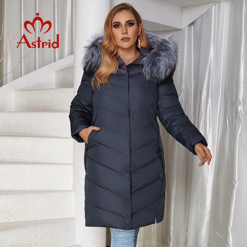 Astrid  Winter Plus size down jacket women with a fur collar loose clothing outerwear  women winter coat FR-2160