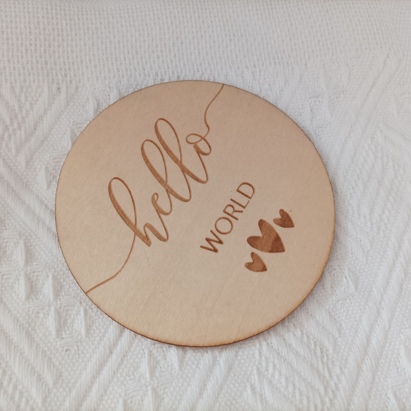 Wooden Baby Milestone Card Newborn Monthly Growth Recording Cards Baby Birth Commemorative Cards Pography Props