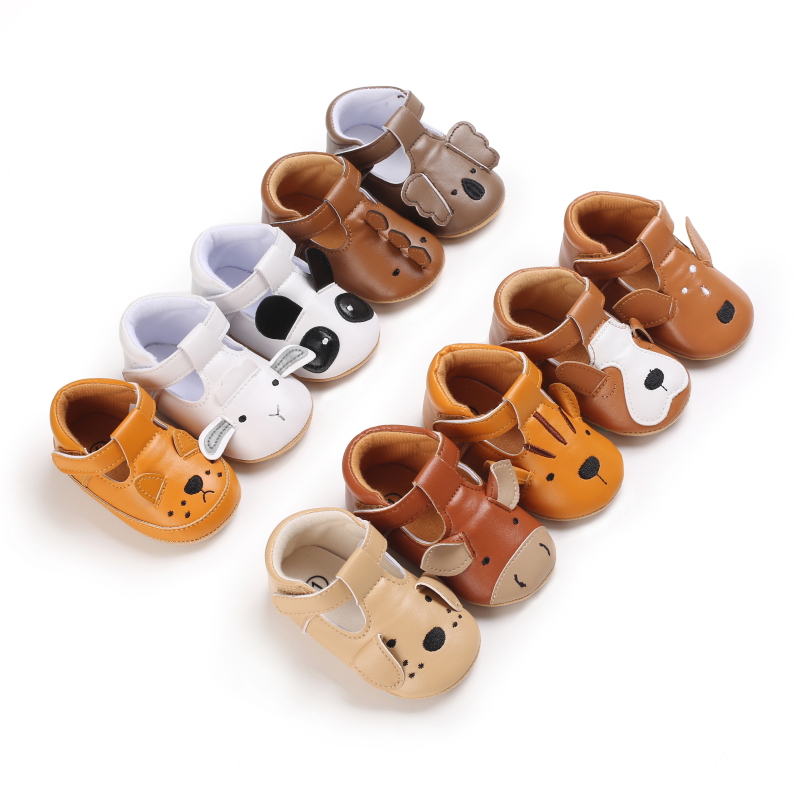 10 Styles Cute Animal Pattern Leather Shoes Non-Slip Soft Sole T-Strap Crib Shoes For Baby  Girls Moccasins Autumn Shoes