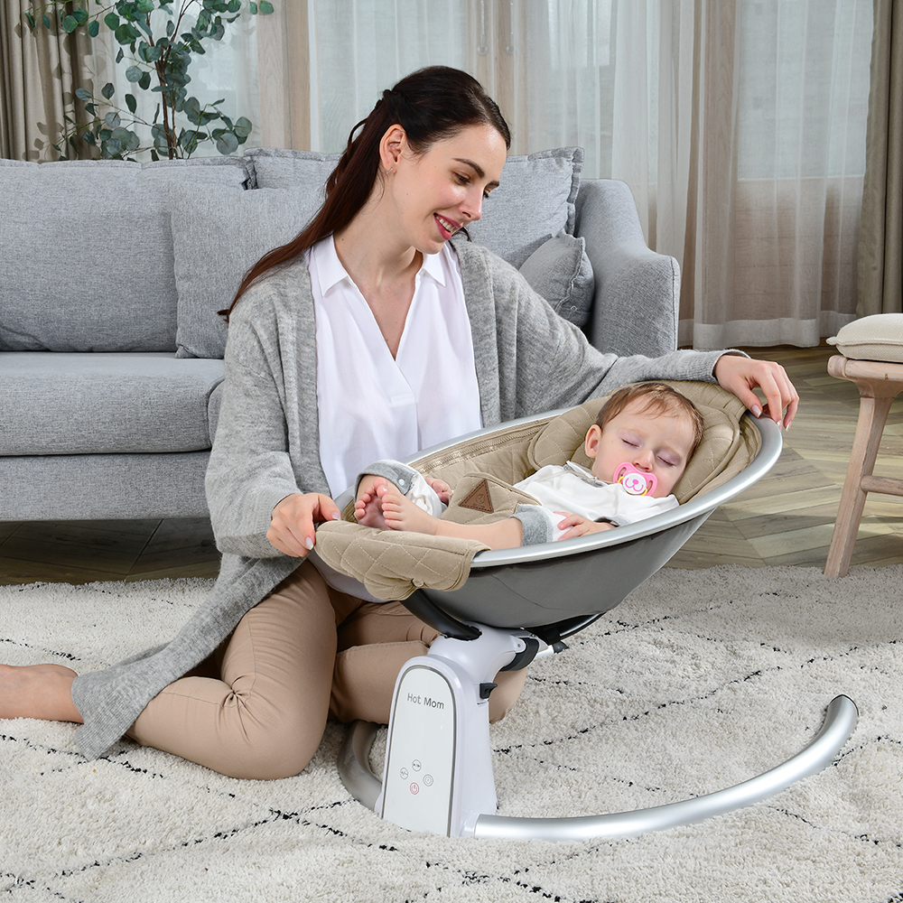 Election Baby Rocking Chair Free Shipping Baby Swing LED touch screen Baby Bouncer Bluetooth Control Baby Cradle 0-12M