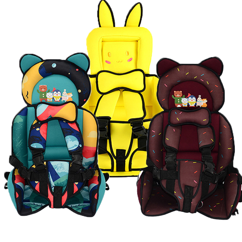 Portable Baby Chair Seat Thickening Sponge Cushion With Belt Fabric Mat Safe Child  Sitting Chair Cushion