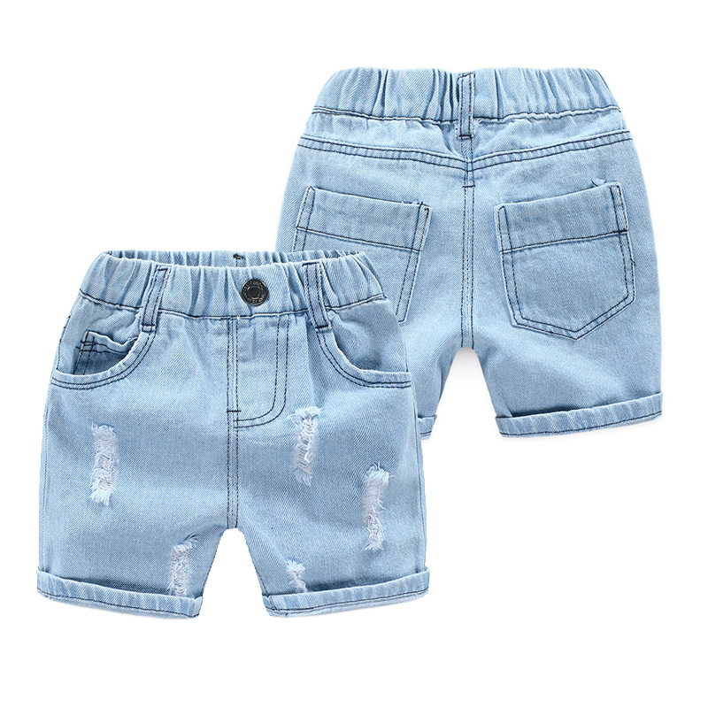 Summer Baby  Denim Shorts  Hole Children Jeans South Korea Style Boy Casual Cowboy Shorts Child Toddler Beach Pants