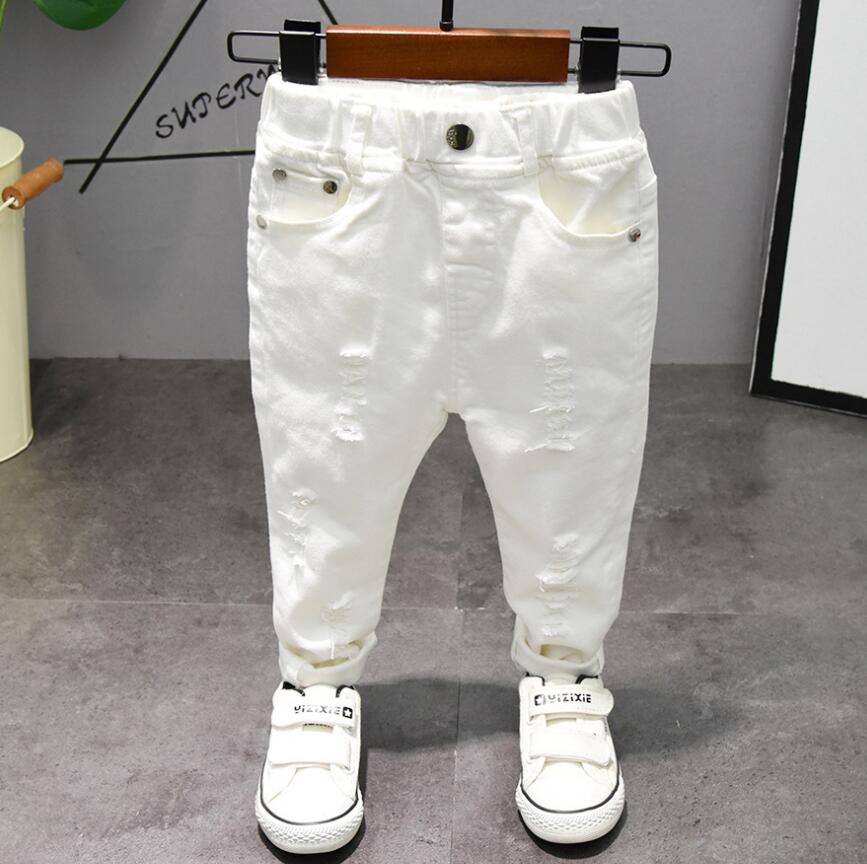 Children's pants Chorus Clothing Pure White/Black Students Contest Straight Jeans Baby  Comfortable Latin Dance Trousers