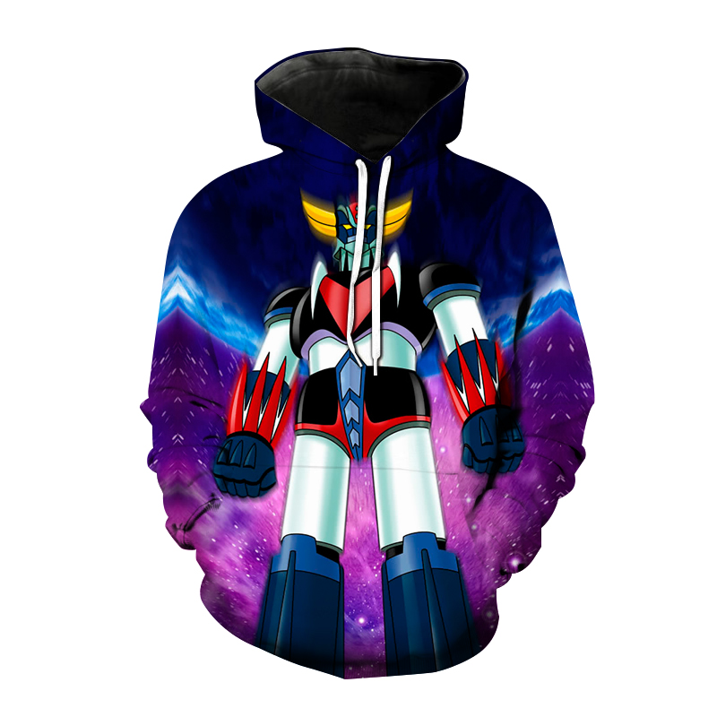 Hoodies Anime Grendizer UFO Robot Goldorak 3D Print Sweatshirts  Girls  Unisex Hooded Sweatshirts kids  Clothes Coat