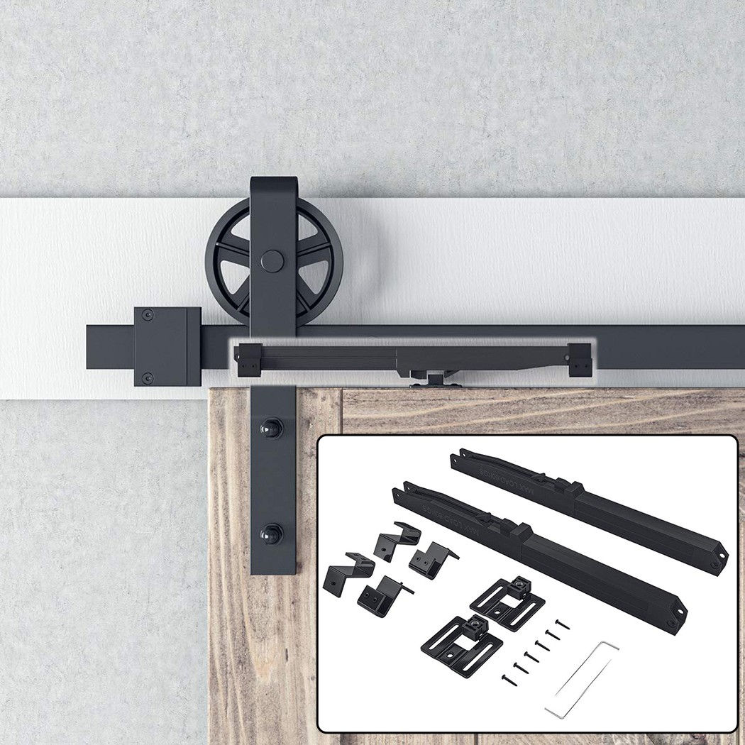 2pcs Soft Close Mechanism Kit For Damper Sliding Barn Door Hardware Track Kit American Barn Door No-punch Damper House Utensils