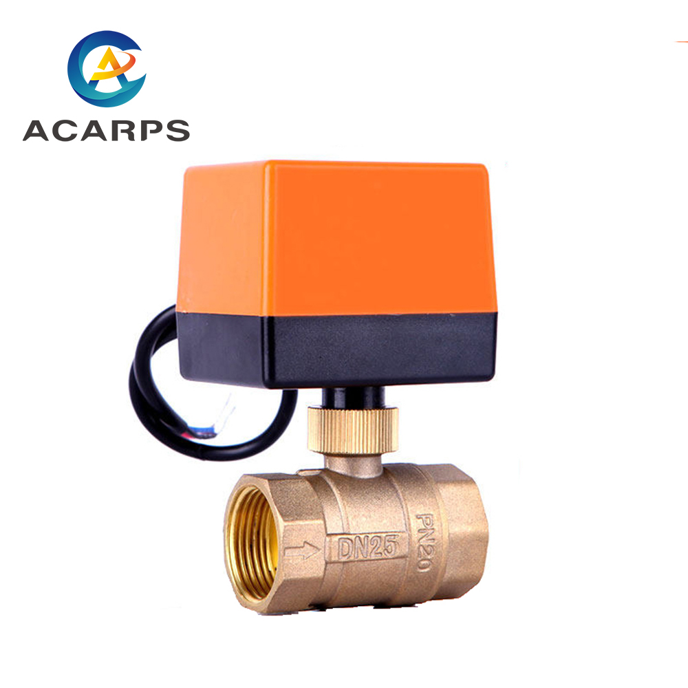 1/2" 3/4" 1" 2" Electric Ball Valve AC220V 3-wire 2-way Control Brass Thread Electric Ball Valve Stable Motorized Ball Valve