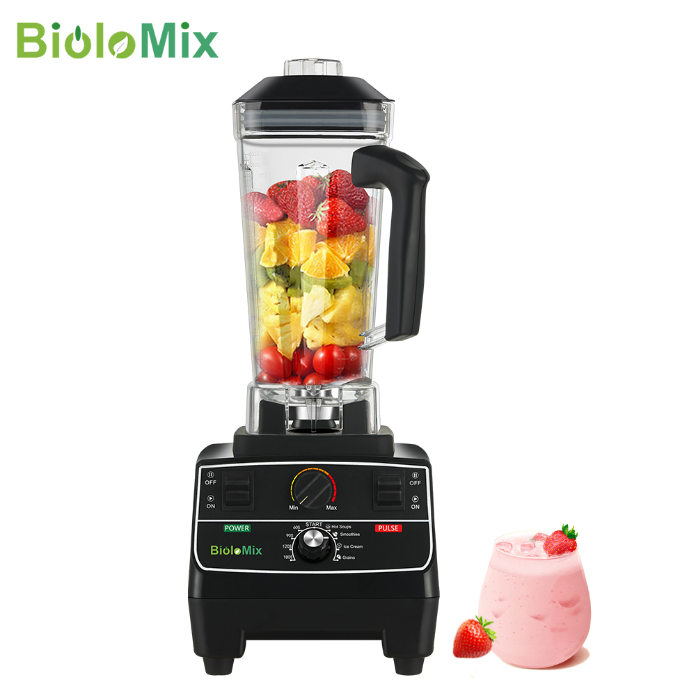 BPA Free 2L Jar 2200W Professional Smart Timer Pre-programed Blender Mixer Juicer Food Processor Ice Smoothies Crusher