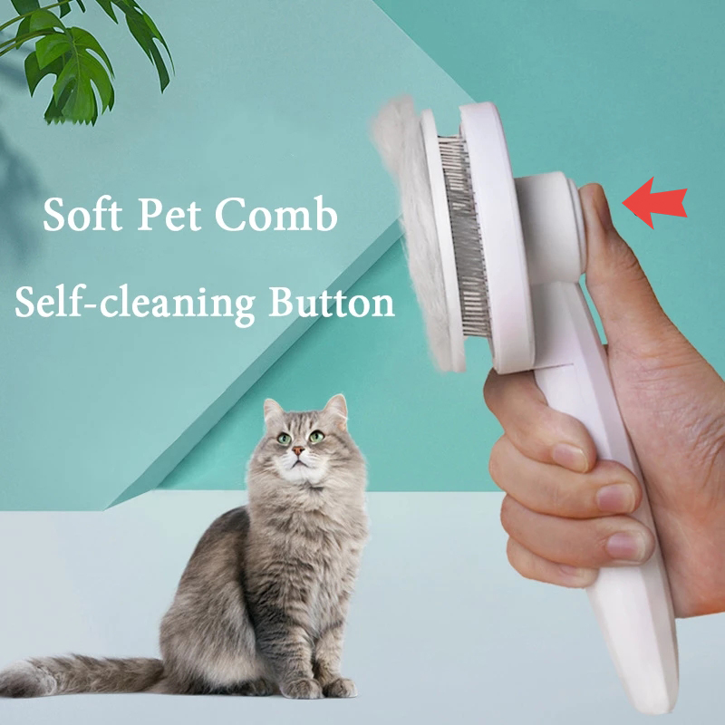 Cat Brush Pet Comb Hair Removes Dog Hair Comb For Cat Dog Grooming Hair Cleaner Cleaning Beauty Slicker Brush Pet Supplies