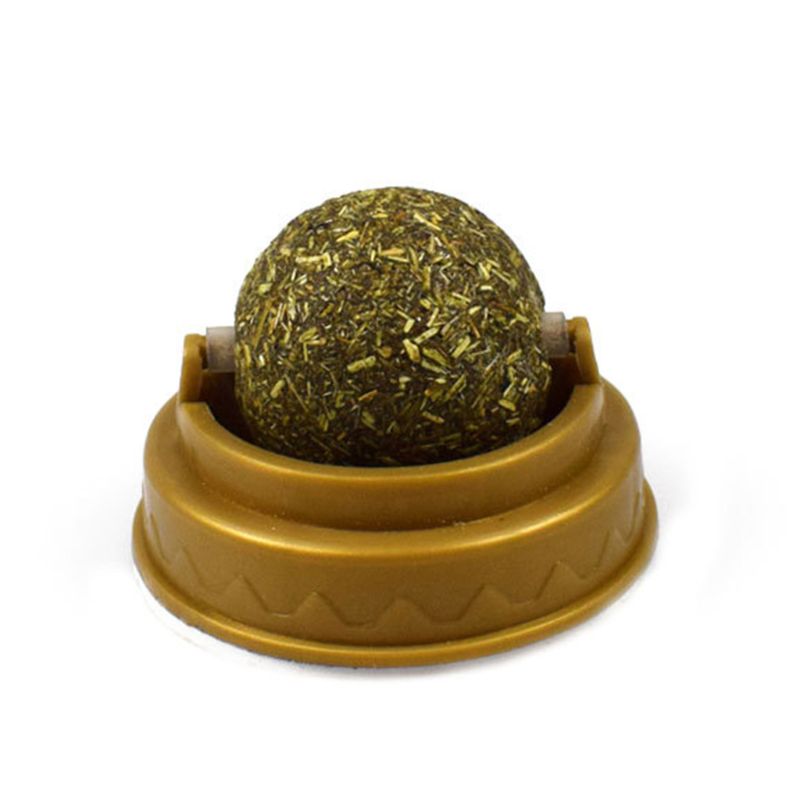 Natural Catnip Cat Wall Stick-on Ball Toy Treats Healthy Natural Removes Hair Balls to Promote Digestion Cat Grass Snack Pet