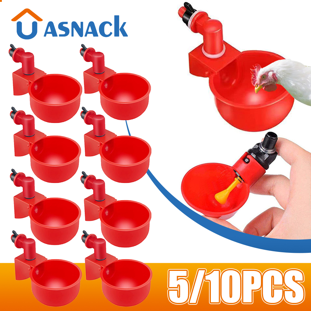 Chicken Drinking Cup Automatic Drinker Chicken Feeder Plastic Poultry Waterer Drinking Water Feeder for Chicks Duck Goose Quail