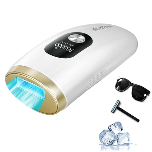Laser Hair Removal Device with Ice Cooling, IPL Hair Removal Device for Women & Men, At Home Hair Remover Machine for Facial Legs Arms Whole Body Use