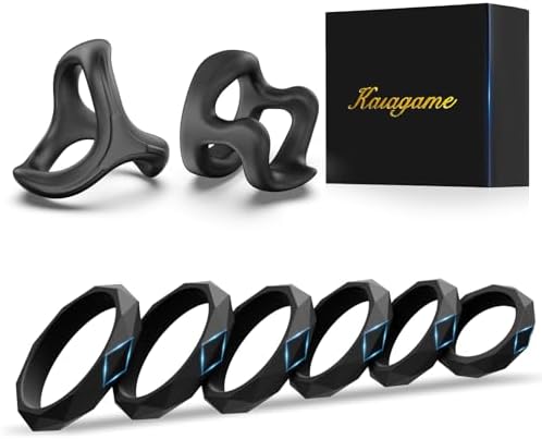 Sex Toys Penis Ring Silicone Cock Rings for Men Erection Sex Silicone, 8 Sizes Cockring Cock Sexual Stimulation Device Ring Pleasure for Men, Adjustable Cock Ring Set Adult Toys Anillo para Pene