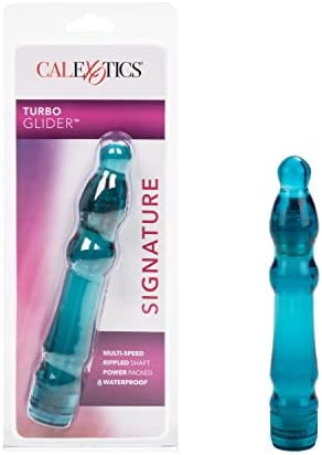 California Exotics Waterproof Turbo Glider Vibrator, Blueberry Bliss