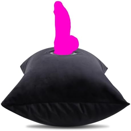 Suction Cup Dildo Mount Pillow for Solo Riding Sex, Inflatable Dildo Pillow Sex Toy Holder Sex Cushion for Adult Coulpes Sexual Aids & Deep Penetration, Adult Sex Pillow for Sex Body Positioner(Balck)