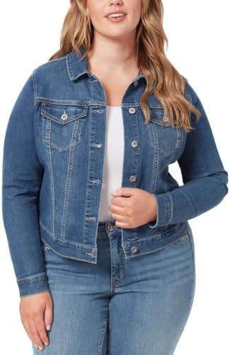 Jessica Simpson Womens Plus Denim Stretch Denim Jacket
