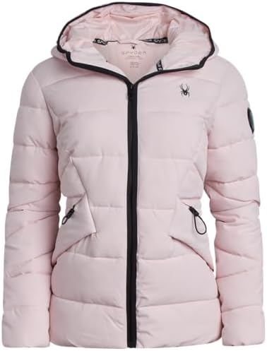 Spyder Women's Puffer Jacket - Water-Resistant Insulated Winter Coat with Cinched Waist - Womens Hooded Quilted Jacket (S-XL)