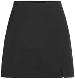 CIDER High Waist Zip Up Slit Mini Skirt