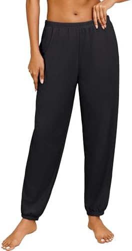 Ekouaer Womens Fleece Pajama Pants Soft Fuzzy Pj Pants Warm Comfy Lounge Pants Sleepwear Bottoms Joggers with Pockets