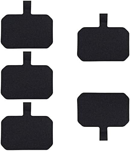 yuntop 5 Pack Phone Tether Tab Cell Phone lanyard pad, Universal Phone Tether Tab Phone Lanyard Replacement Part Compatible with Most Smartphones (Black)