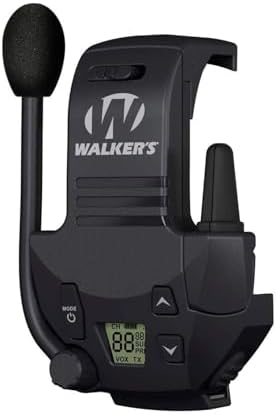 WALKER'S Razor Walkie Talkie Attachment - 22 Channels 3 Miles Range Distance Voice-Activated Handsfree Communication Device for Razor Shooting Muffs, 3 AAA Batteries Included