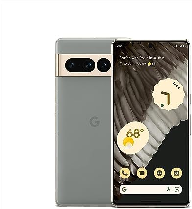 Google Pixel 7 Pro - 5G Android Phone - Unlocked Smartphone with Telephoto , Wide Angle Lens, and 24-Hour Battery - 256GB - Hazel