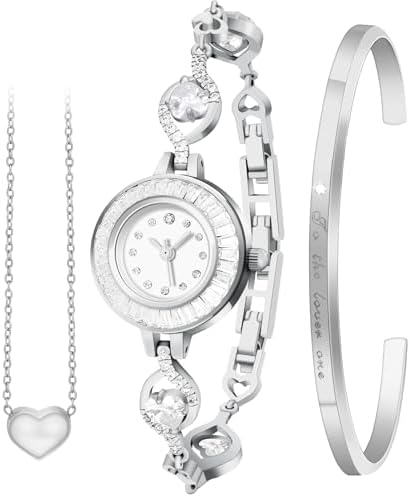 SOCICO Women Wrist Bangle Watch and Bracelet Set Dainty Quartz Watch Premium Fashion Luxury Birthday Present for Women