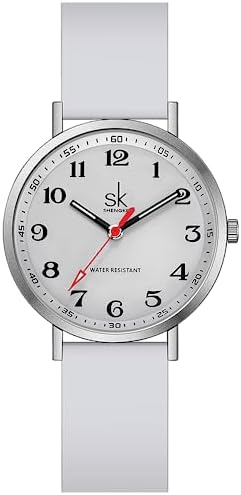 SK Ultra Thin Fashion Sport Sweatproof Women Watch Ladies Watch with Easy Read Dial and Colorful Silicone Band