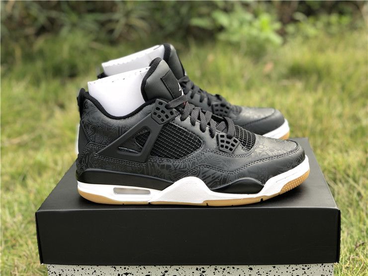 PK AIR JORDAN 4 BLACK LASER